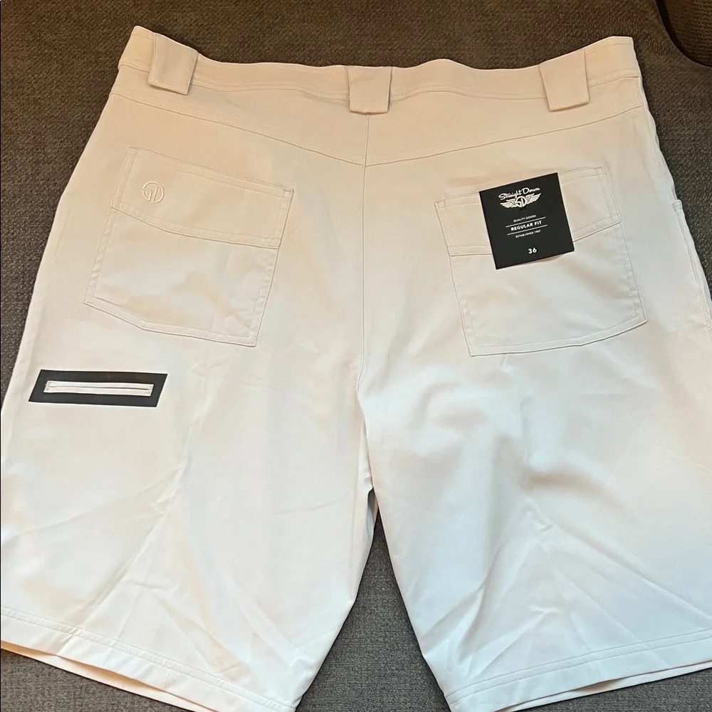 Classic Cream Men's Flat Front Shorts